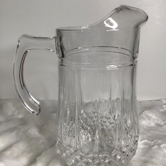 Vintage "Longchamp" Lead Crystal Water Pitcher - Never Used - Picture 1 of 5